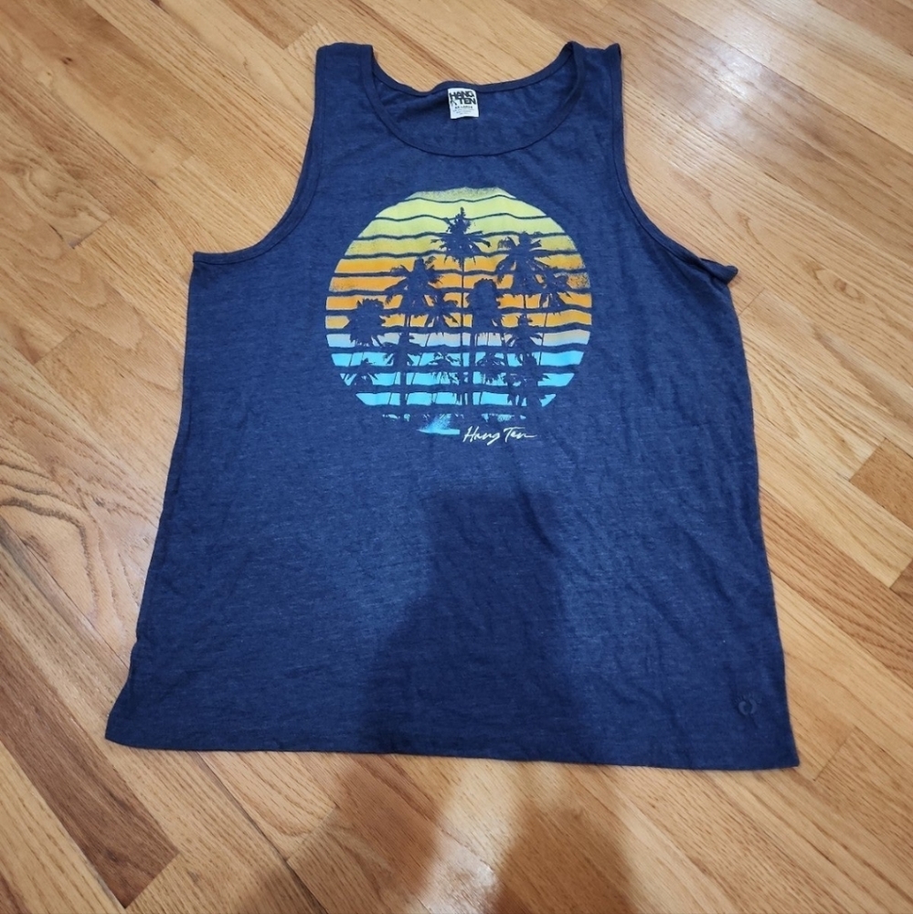 Vintage 90s Hang Ten 2XL XXL Men's Tank Top Beach Palm Trees